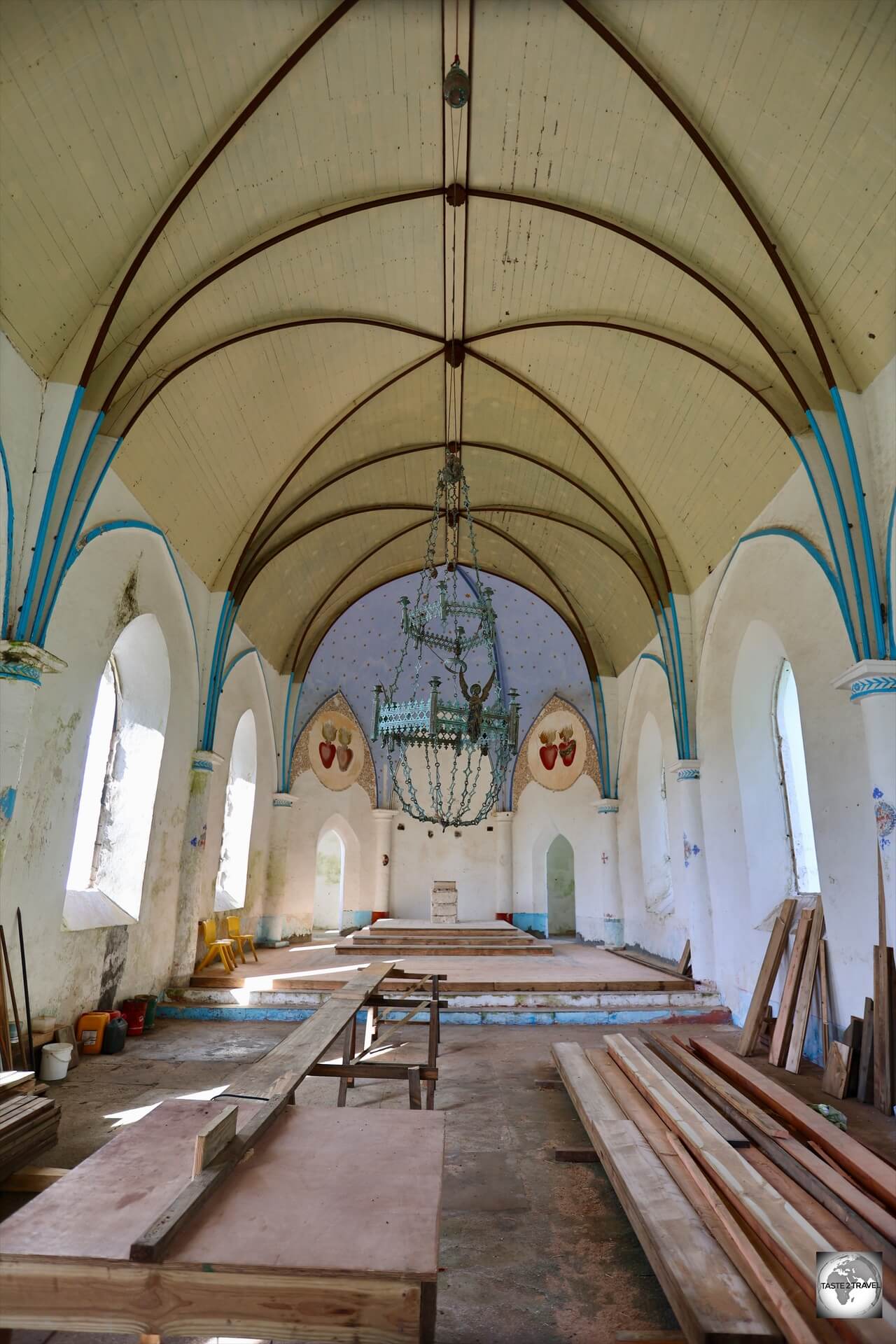 At the time of my visit in 2024, the Church of Saint-Gabriel was undergoing a slow renovation.