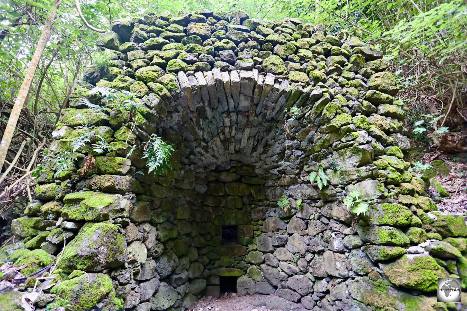 An old coral lime oven on Aukena Island. 