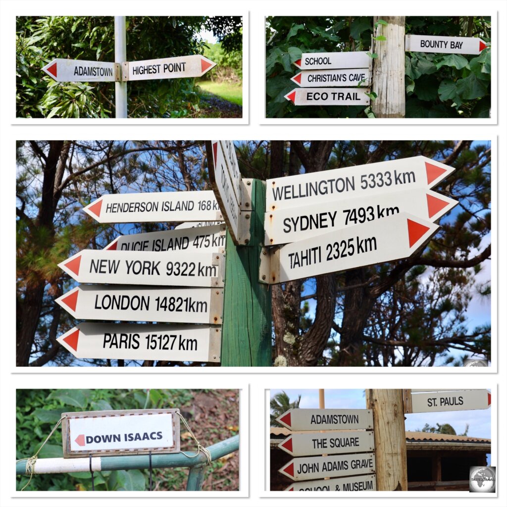 Pitcairn Island road signs.