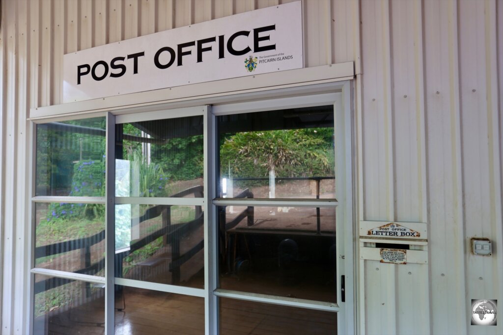 The Pitcairn Island post office is located in the one small commercial centre in Adamstown.