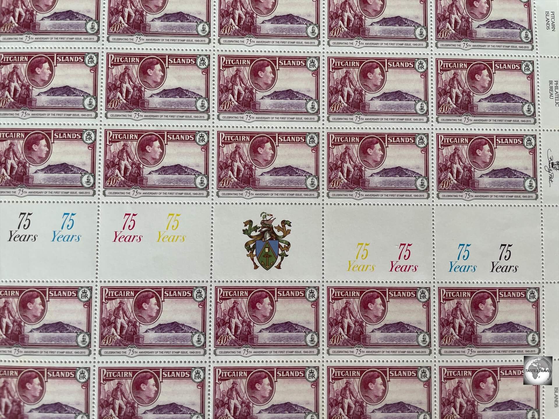 I purchased this sheet of Pitcairn stamps for NZ$16! It will one day be framed and displayed on a wall. An ideal souvenir of Pitcairn Island!