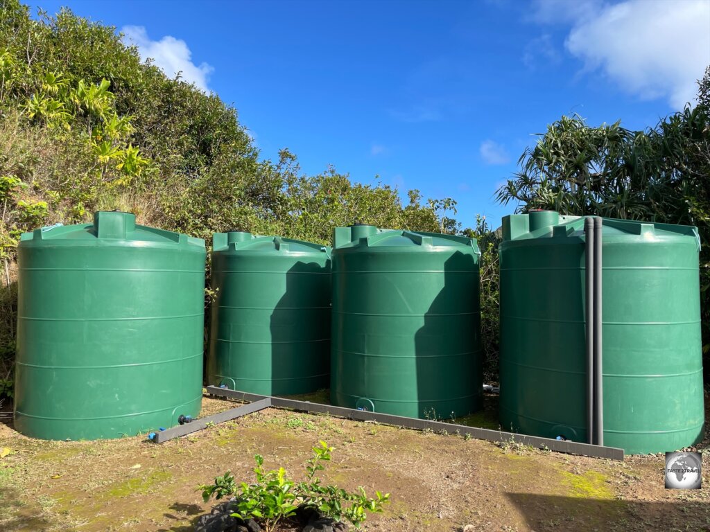 Water at my homestay was stored in these rainwater tanks which held 70,000 litres of fresh rainwater.