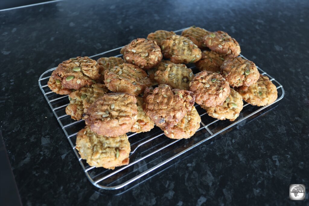 A fresh batch of amazingly delicious cookies which were baked by Heather.