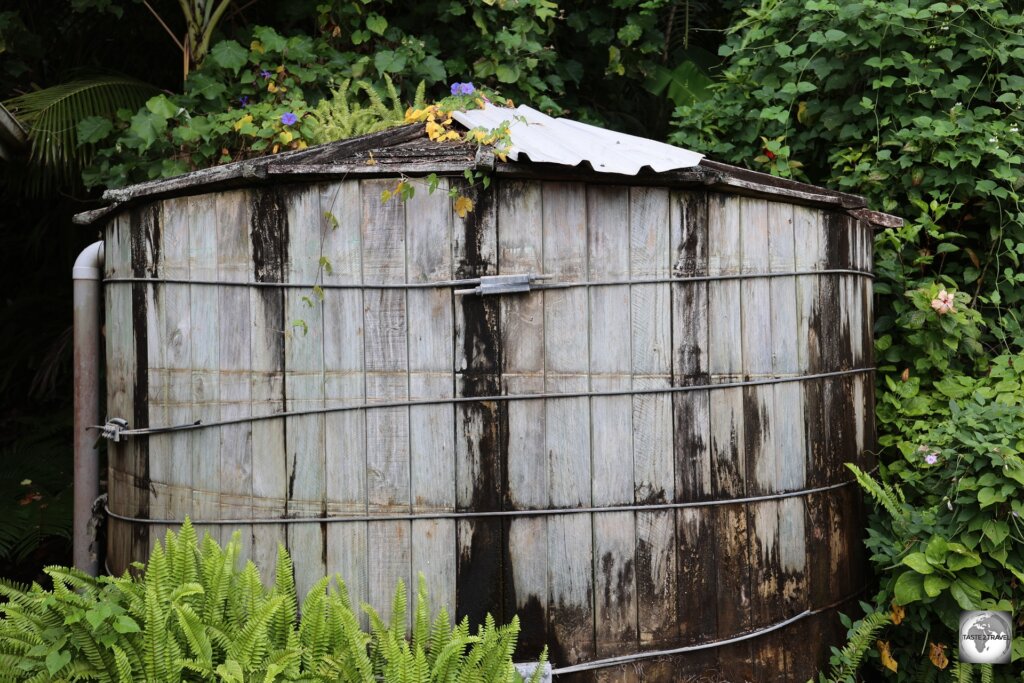 Early water tanks on Pitcairn Island were made from wooden palings which made them very leaky.