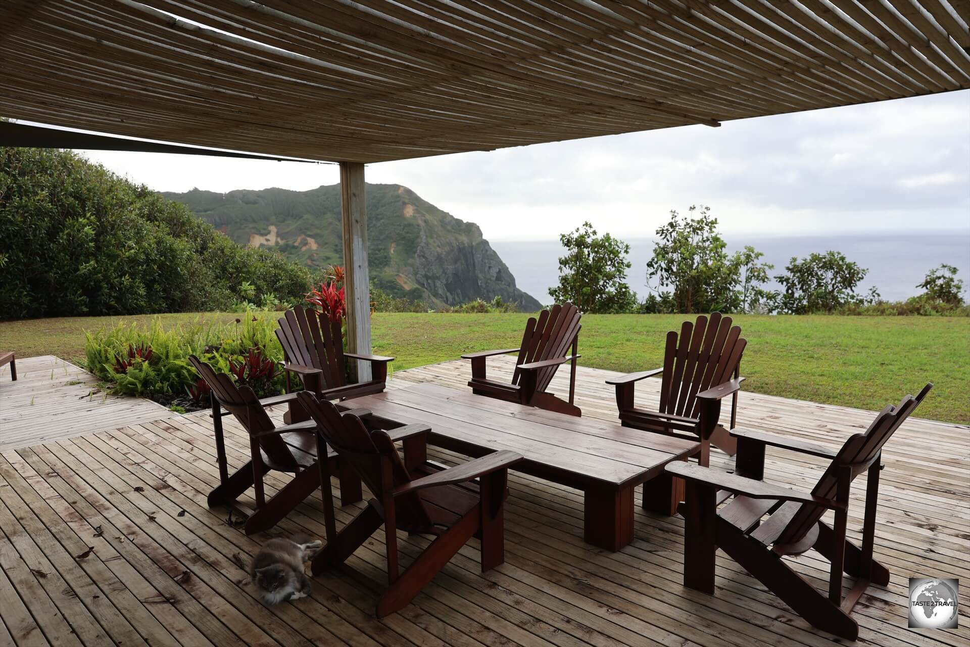 The inviting outdoor area at my homestay. 