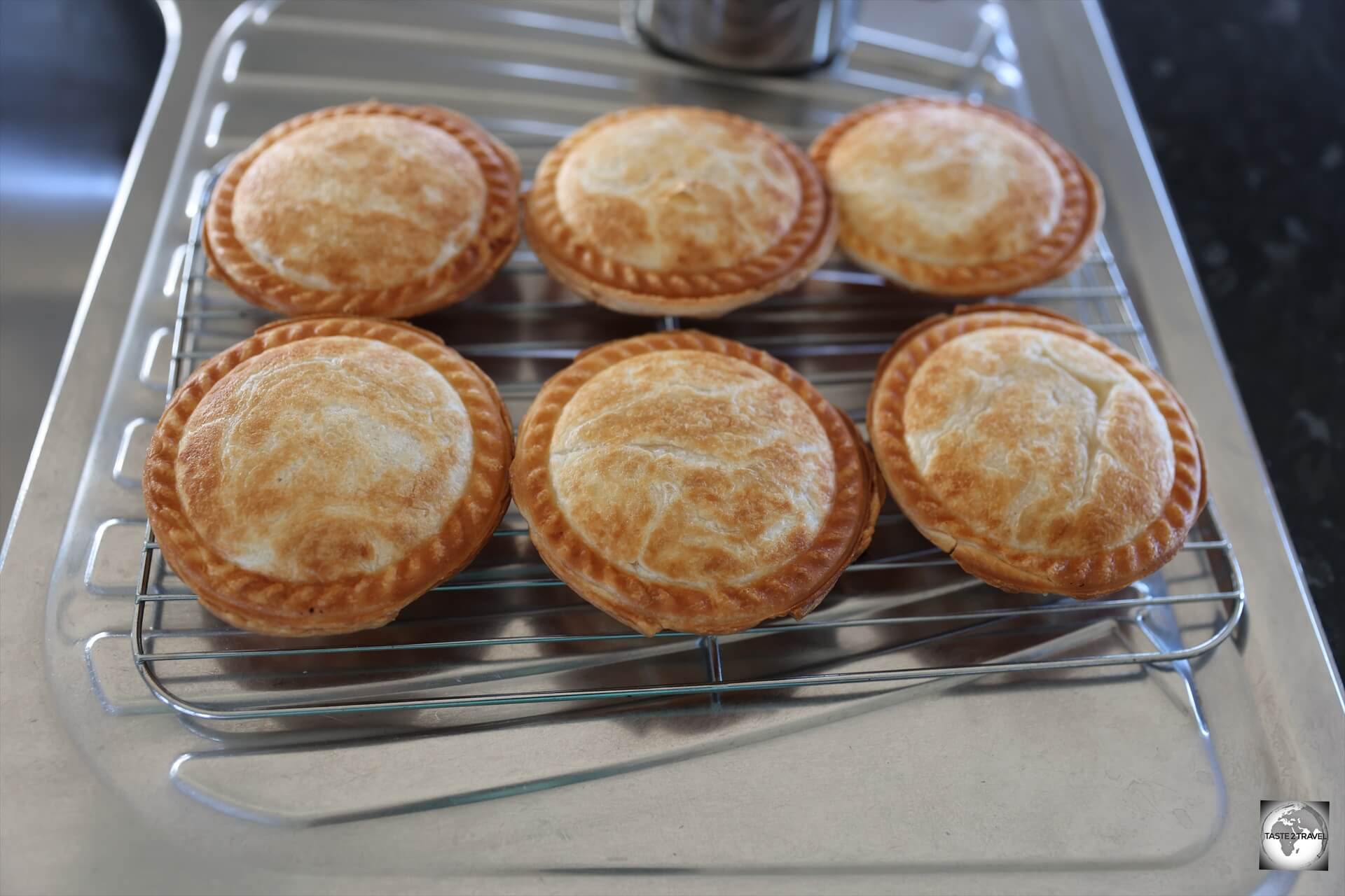 Delicious apple pies which Heather prepared for dinner one evening. 