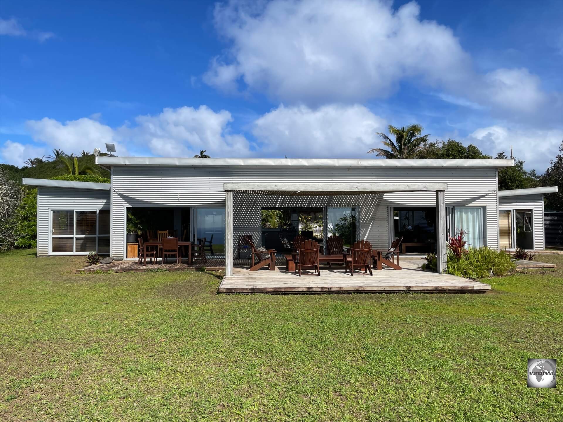 A view of my beautiful homestay on Pitcairn Island - "Big Flower" - the home of Heather and Kerry Young. 