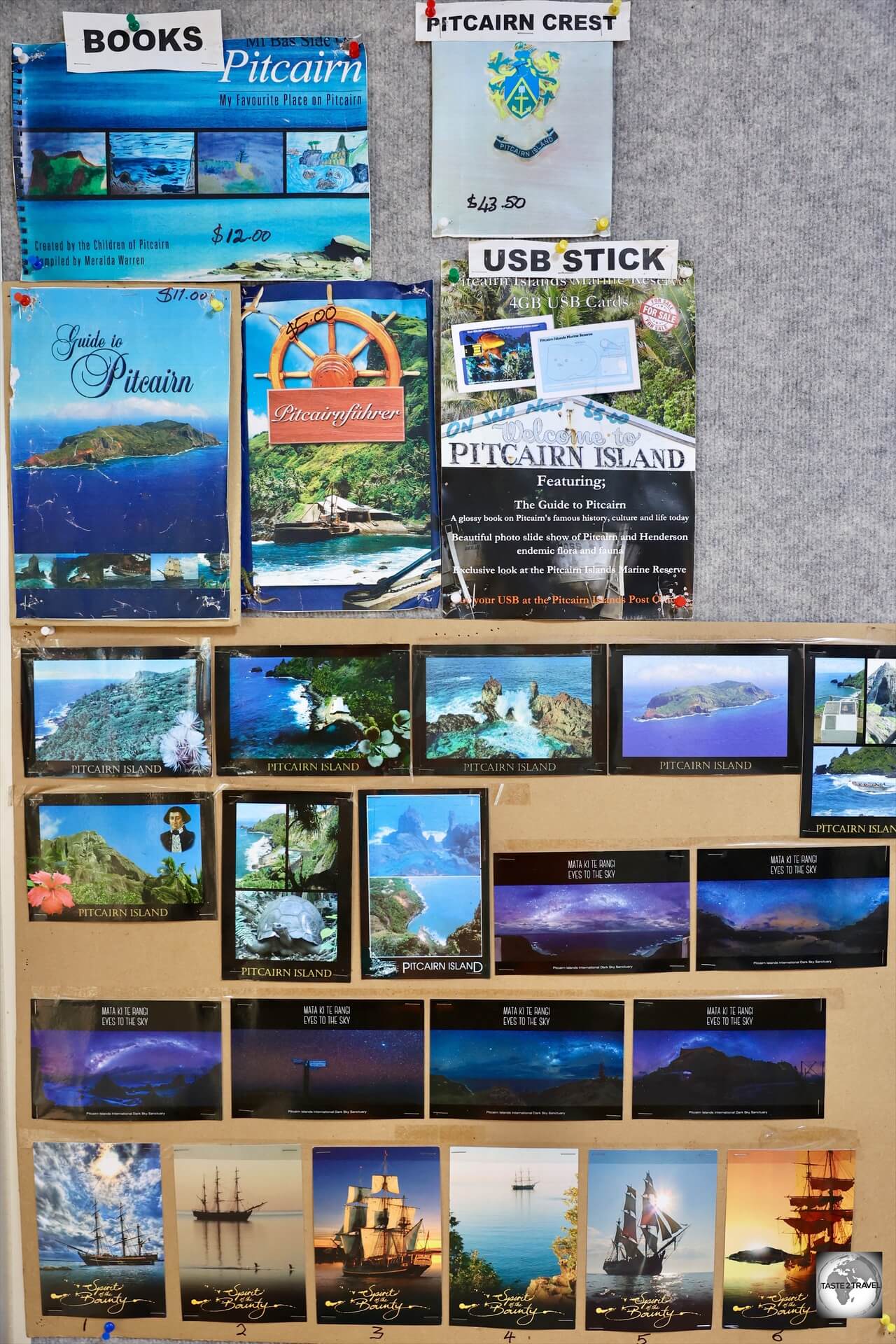 The post office sells a range of post cards - excellent gifts for friends and family.