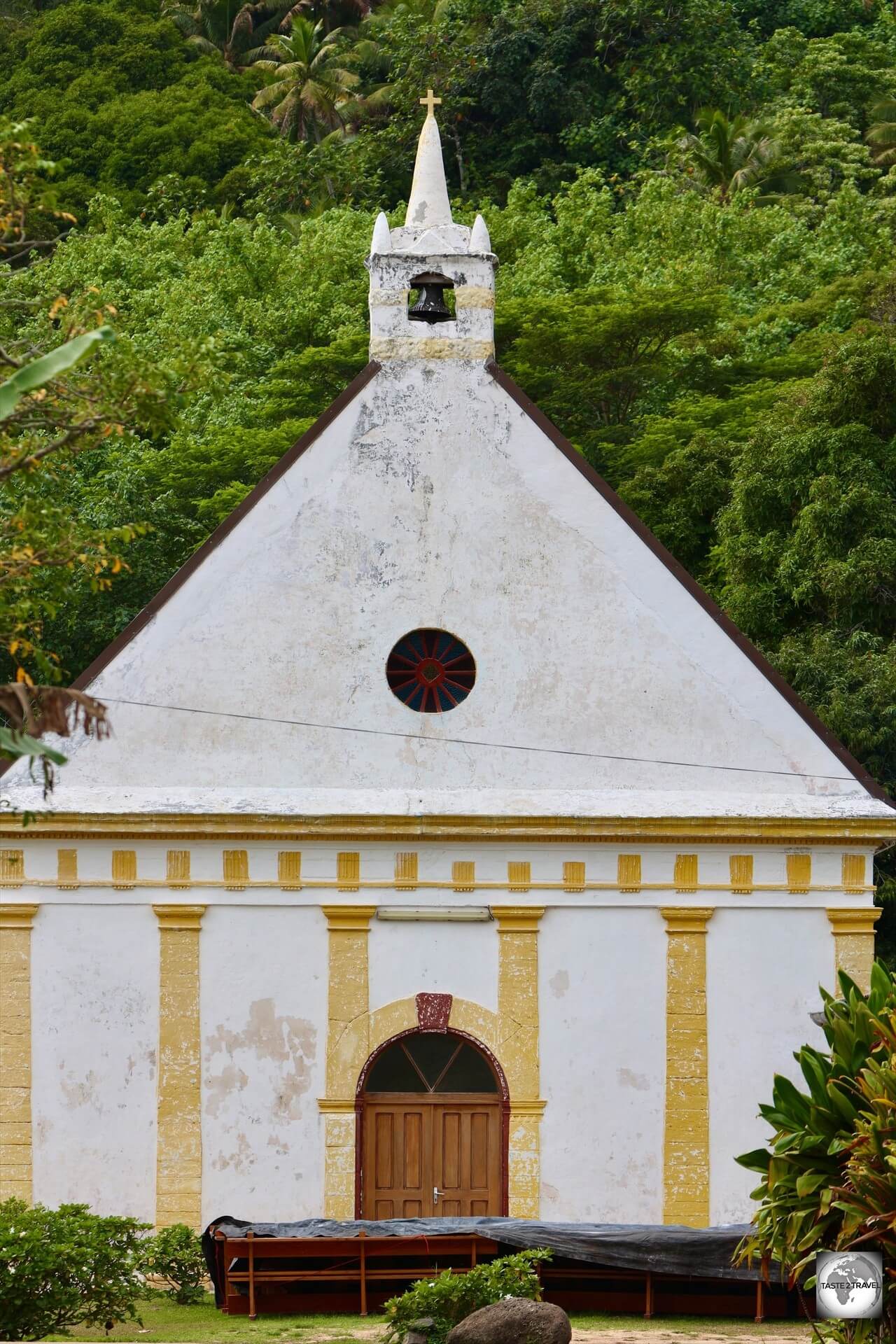 One of many historic churches on Mangareva Island.