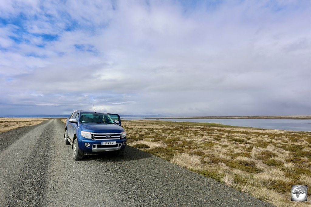 Sparsely populated, the vast Falkland Islands can only be explored using a rental car.