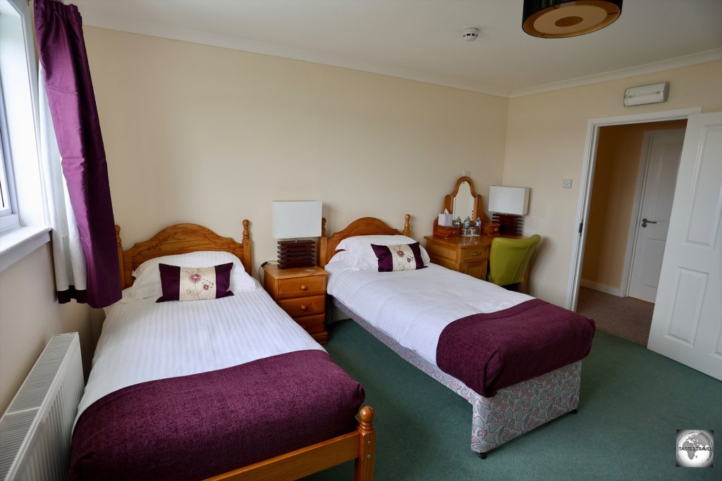 A twin room at Darwin House Lodge.