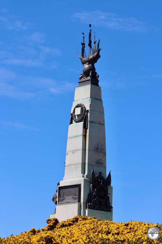 The Battle of the Falklands Memorial commemorates a WWI naval engagement between British and German forces.