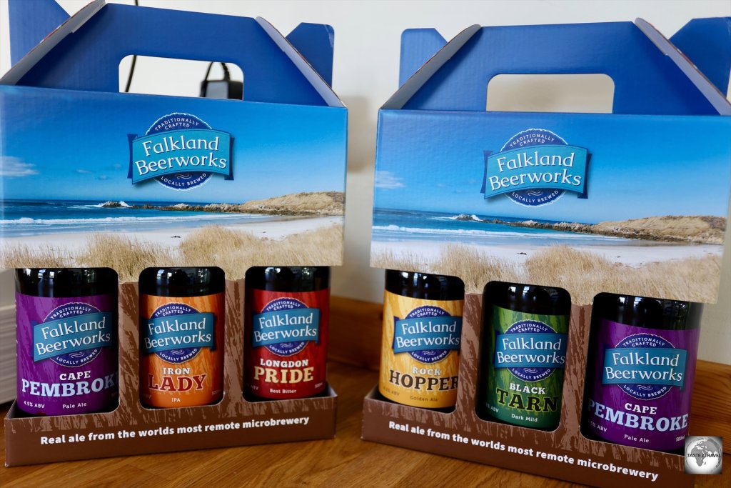 The range of delicious craft beers which are produced by the folks at Falkland Beerworks.