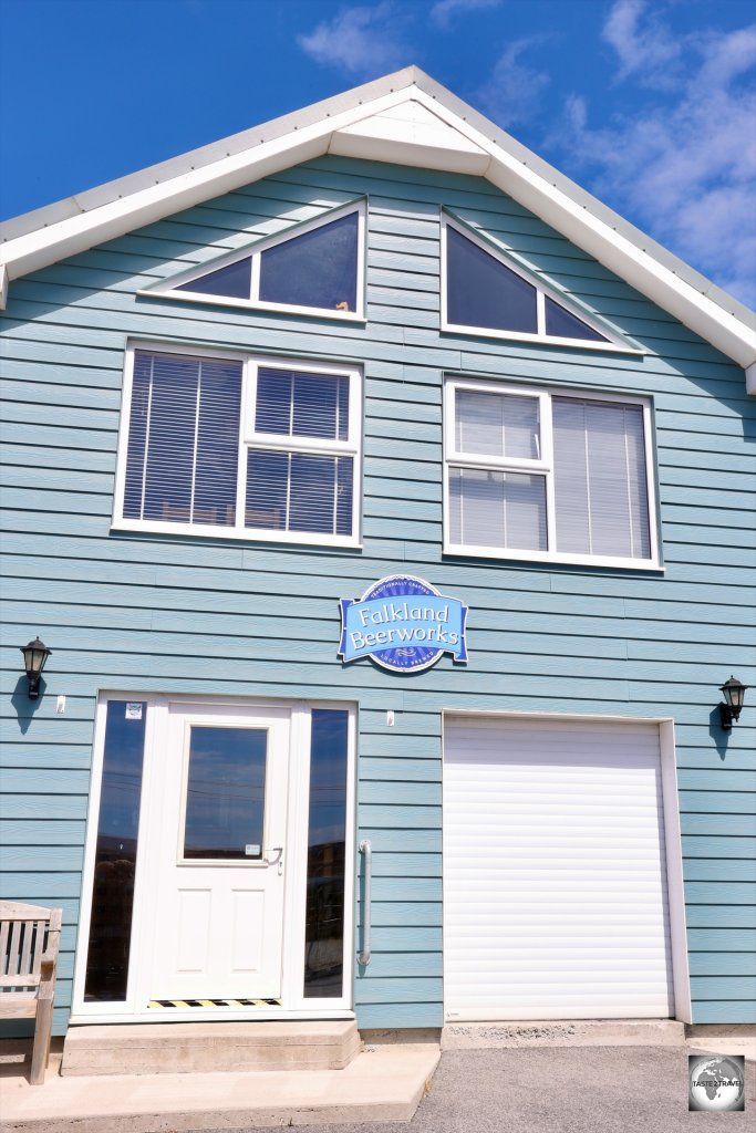 The headquarters of Falkland Beerworks in Stanley.
