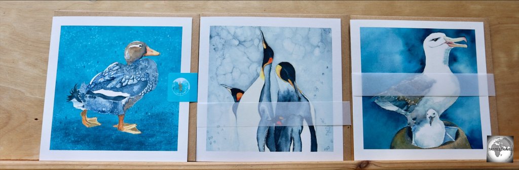 The post office in Stanley sells a selection of postcards and beautiful cards which feature the artwork of local artists.