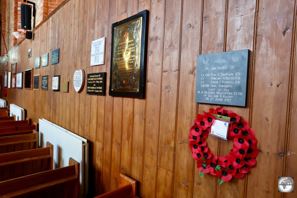 The walls of Christ Church Cathedral are lined with memorials.