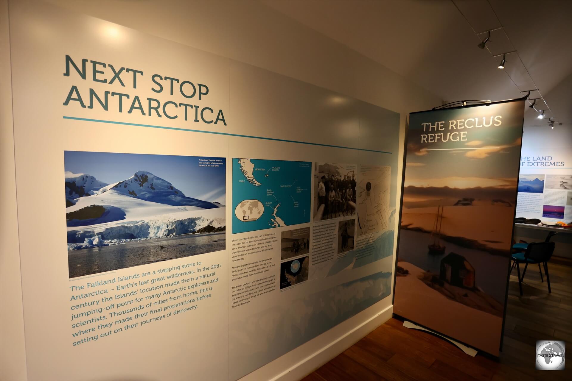 As a gateway to the most southern continent, the Falkland Islands Museum includes an extensive display on Antarctica.