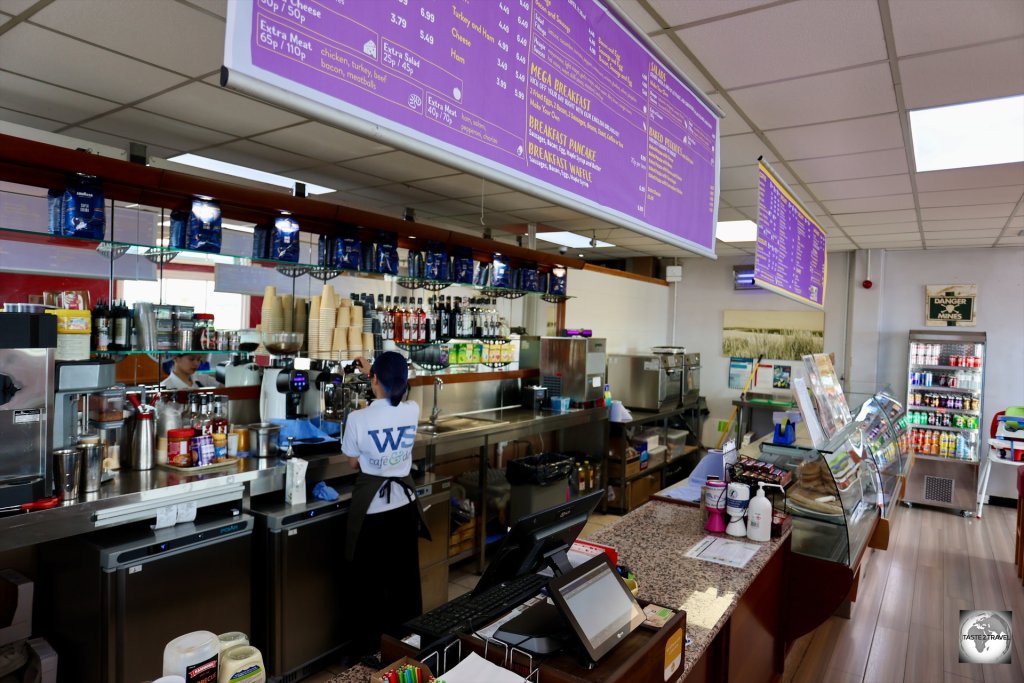 The West Store Café in Stanley is located inside the West Store supermarket.