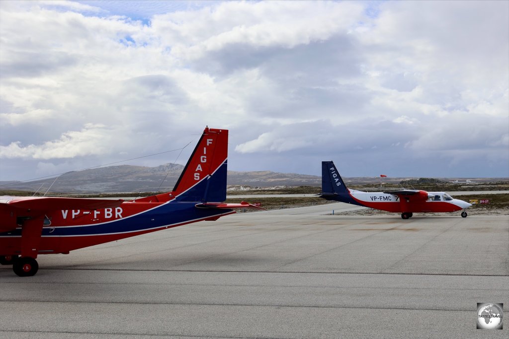 FIGAS planes at Port Stanley Airport.