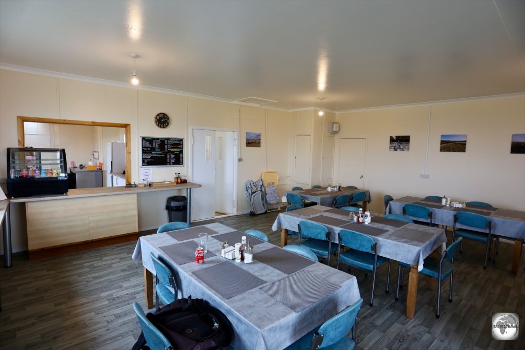 The Woolpack Café in Goose Green is one of the few restaurants located outside of Stanley.