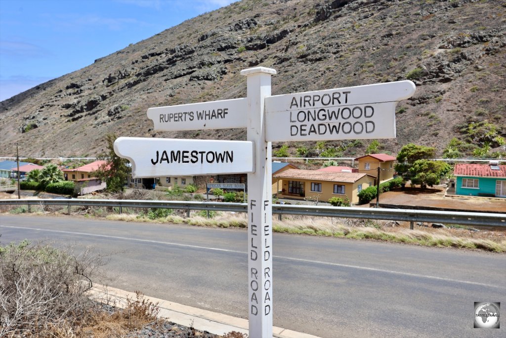 A road sign at Rupert's Bay.