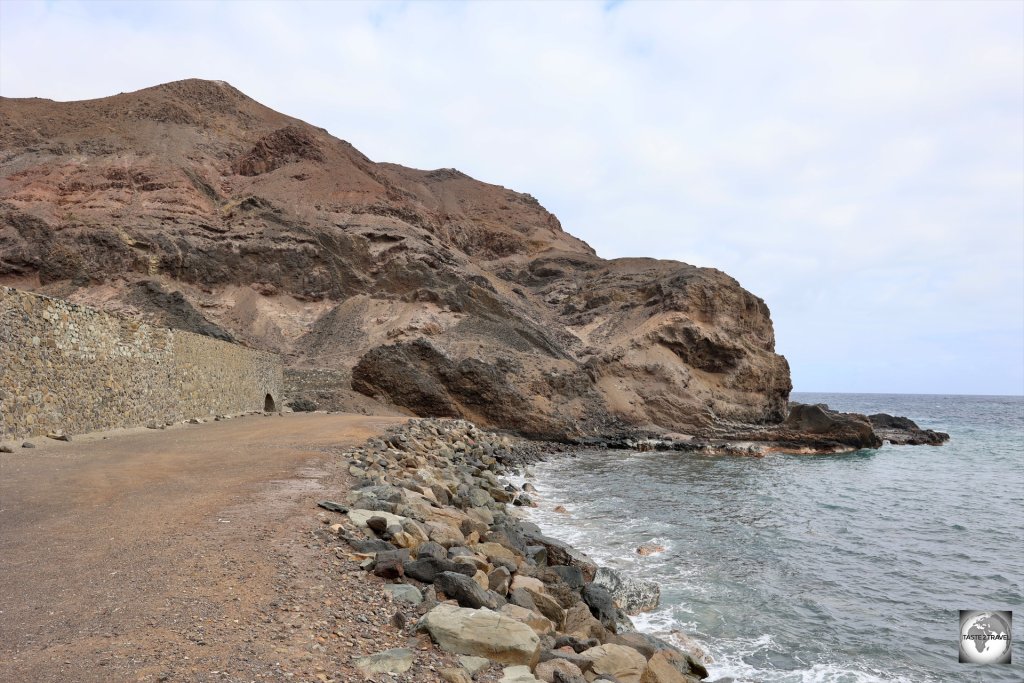 The Sandy Bay Line was a fortification wall which once spanned the full width of the beach.