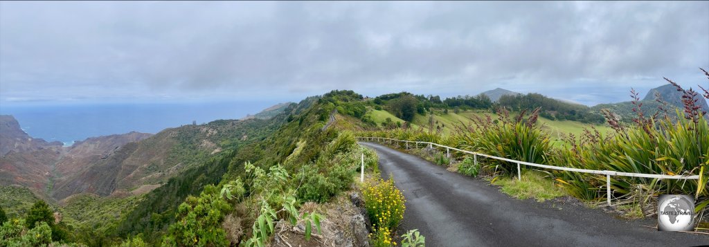 Views of the Saint Helena countryside from the road to Blue Point.