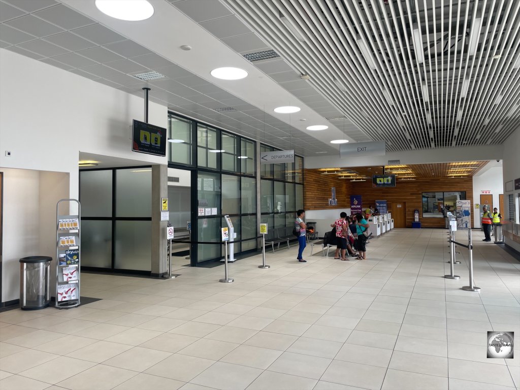 The check-in area at Saint Helena Airport.