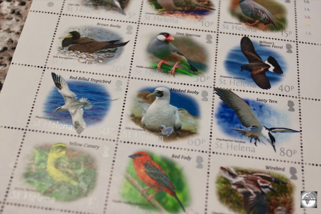 The stamps of Saint Helena feature the many different birds which can be found on the island.