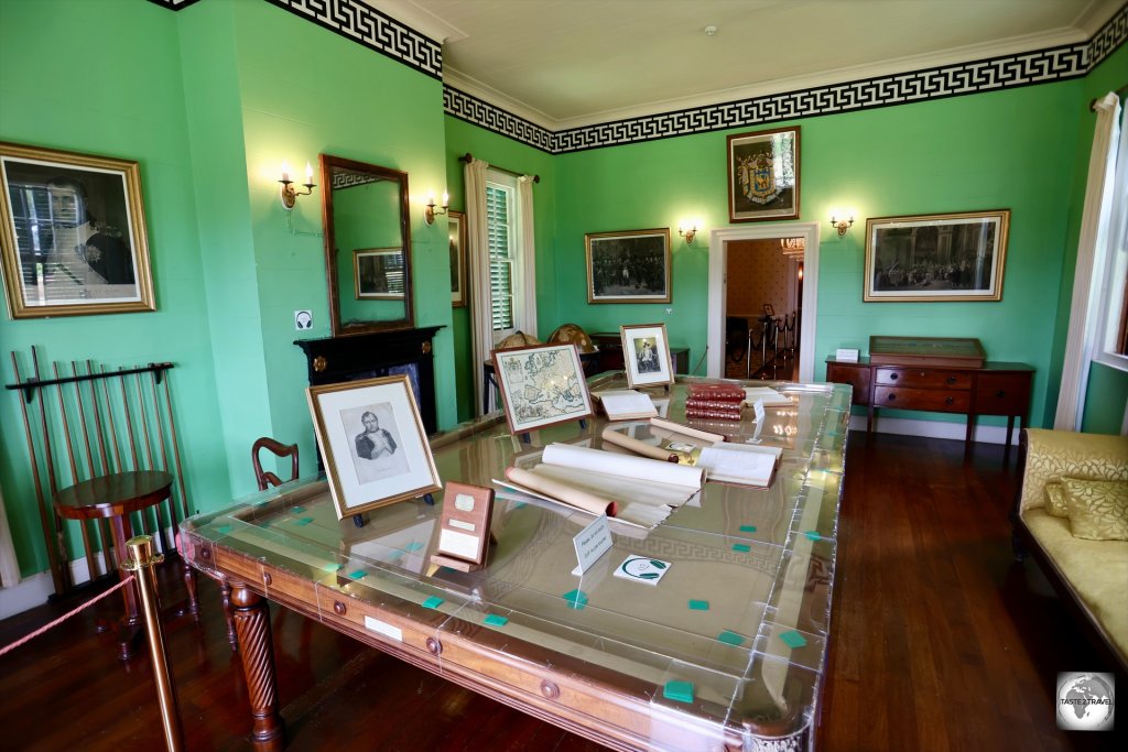 A view of the Billard Room at Longwood House. Napoleon never played Billiards!