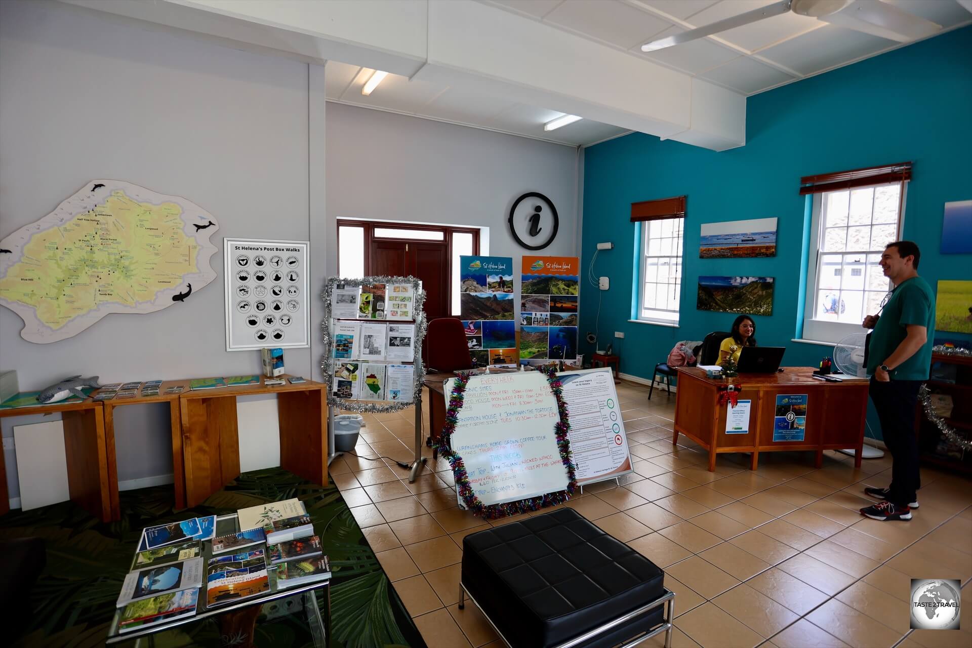 The helpful staff at the Saint Helena Tourist Office in Jamestown offer advice, planning tips, maps, brochures and lots more.