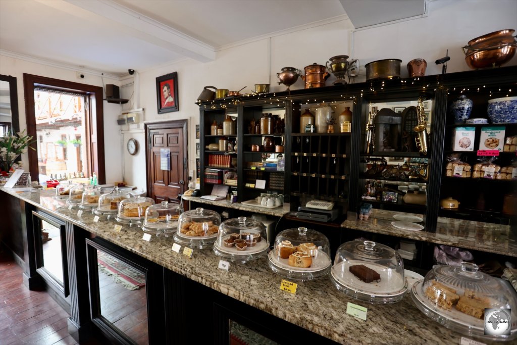 The tea room at the Consulate Hotel in Jamestown offers a good selection of freshly baked cakes.