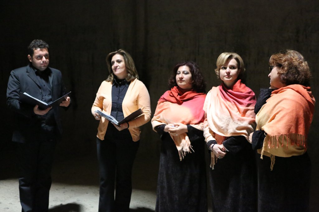 I was fortunate to be able to listen to a performance by the Geghard Monastery Choir.