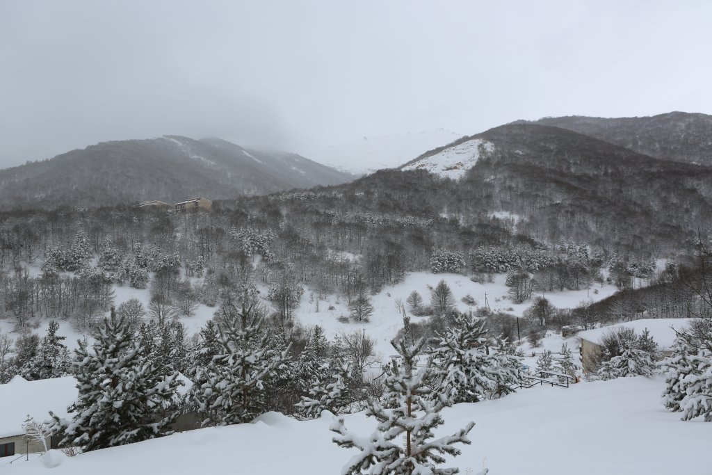 A winter wonderland view at "Arthurs Aghveran Resort".