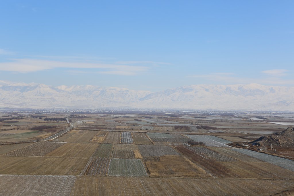 A view into neighbouring Turkey (formerly Armenia) from Khor Virap.