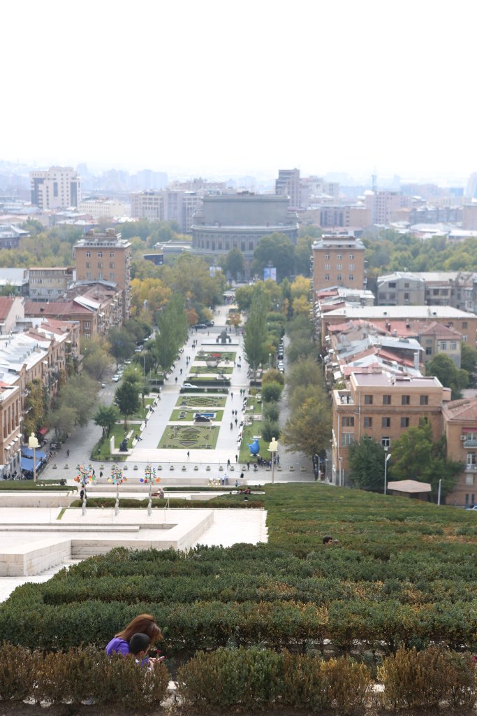 A view of Yerevan from one of the terraces of the Cascade complex.