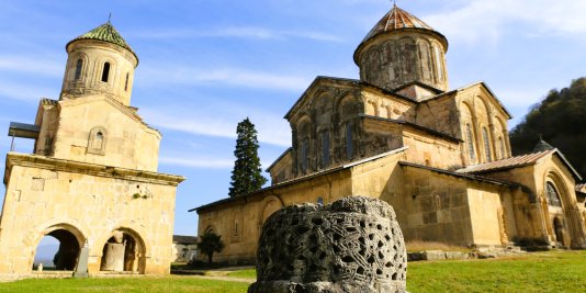 Founded in 1106 (CE), Gelati Monastery is a medieval Orthodox monastery in western Georgia.