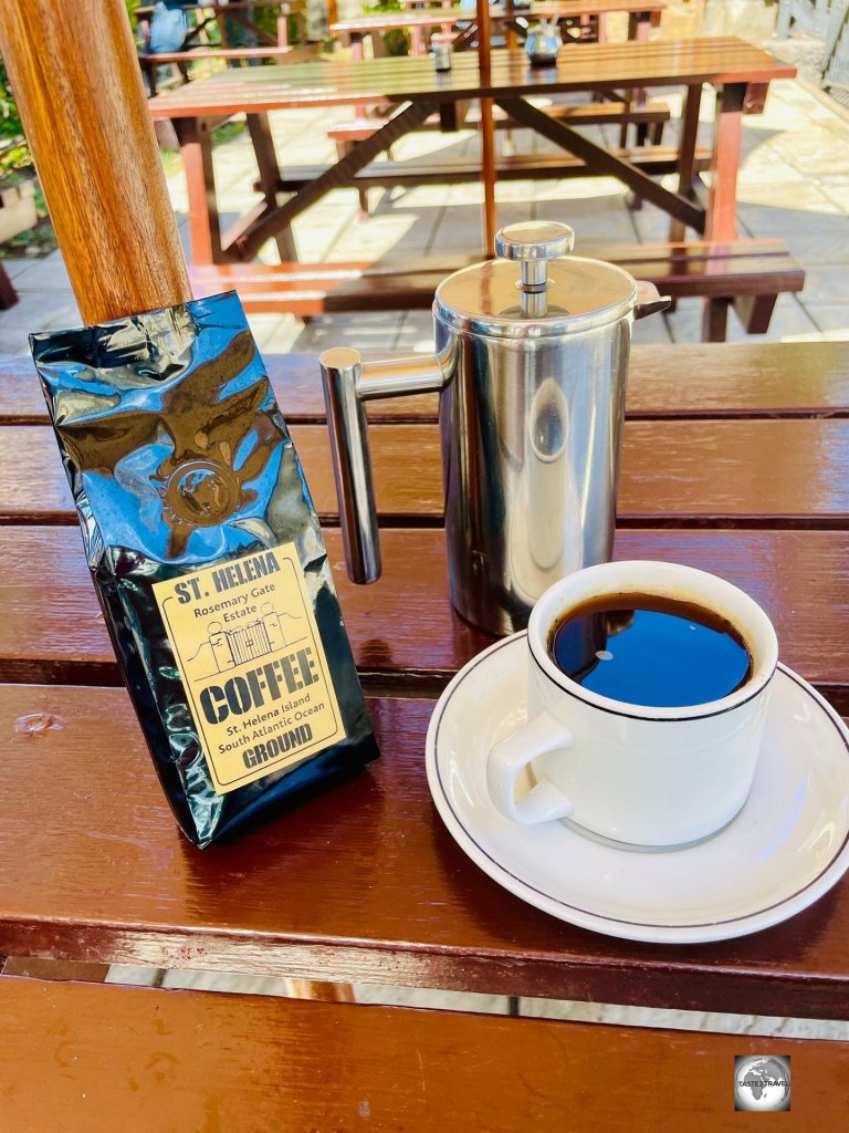 My 125-gram bag of St Helena Coffee, which cost me £12 from the St Helena Coffee Shop.