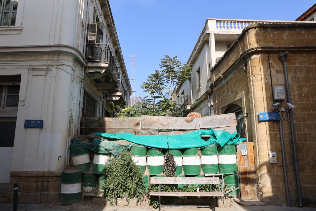 The "Green Line", the border between north and south Cyprus blocks many of the streets in Nicosia old town. You can view photos from the other side of the wall in my Northern Cyprus Photo Gallery.