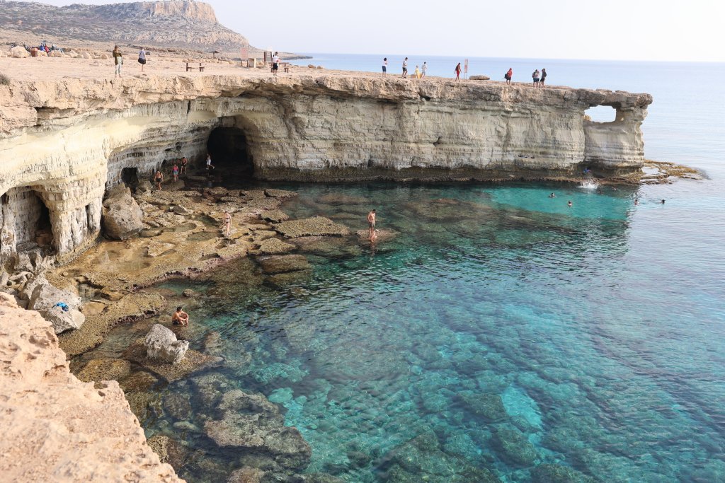 Cavo Greco National Park is known for its cliff-lined coastline, which is punctuated by many sea caves.