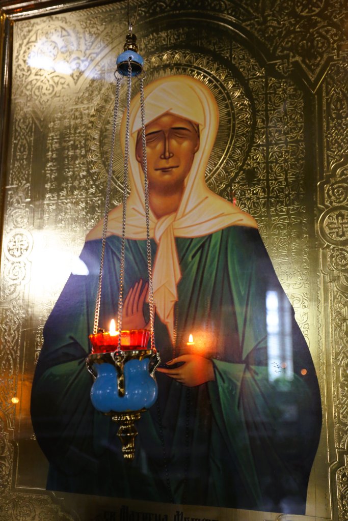 An icon, inside the St. John the Baptist Cathedral in Comrat, Gagauzia.
