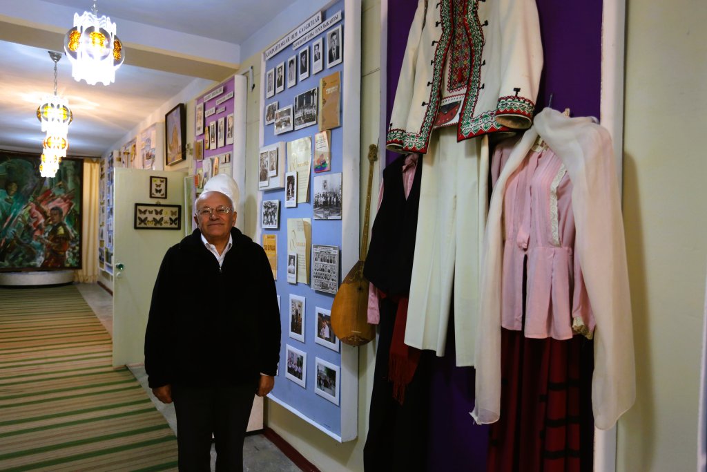 My friendly guide at the Regional Historical Museum in Comrat, which features display's showcasing the history, culture and development of Gagauzia.