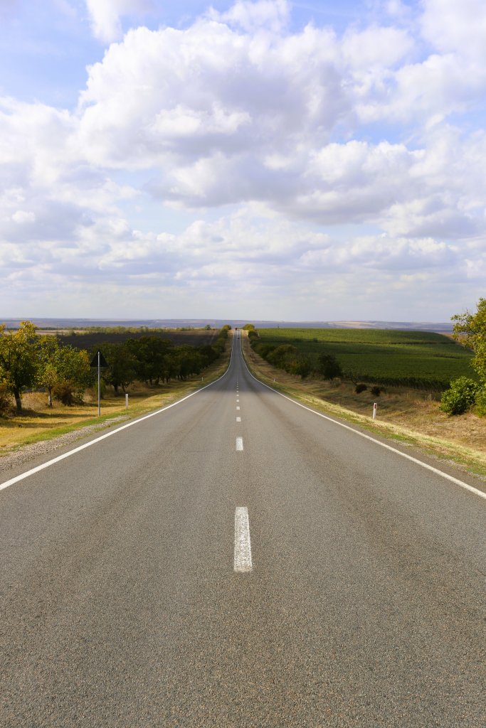 Driving on the road to Comrat, the capital of Gagauzia.