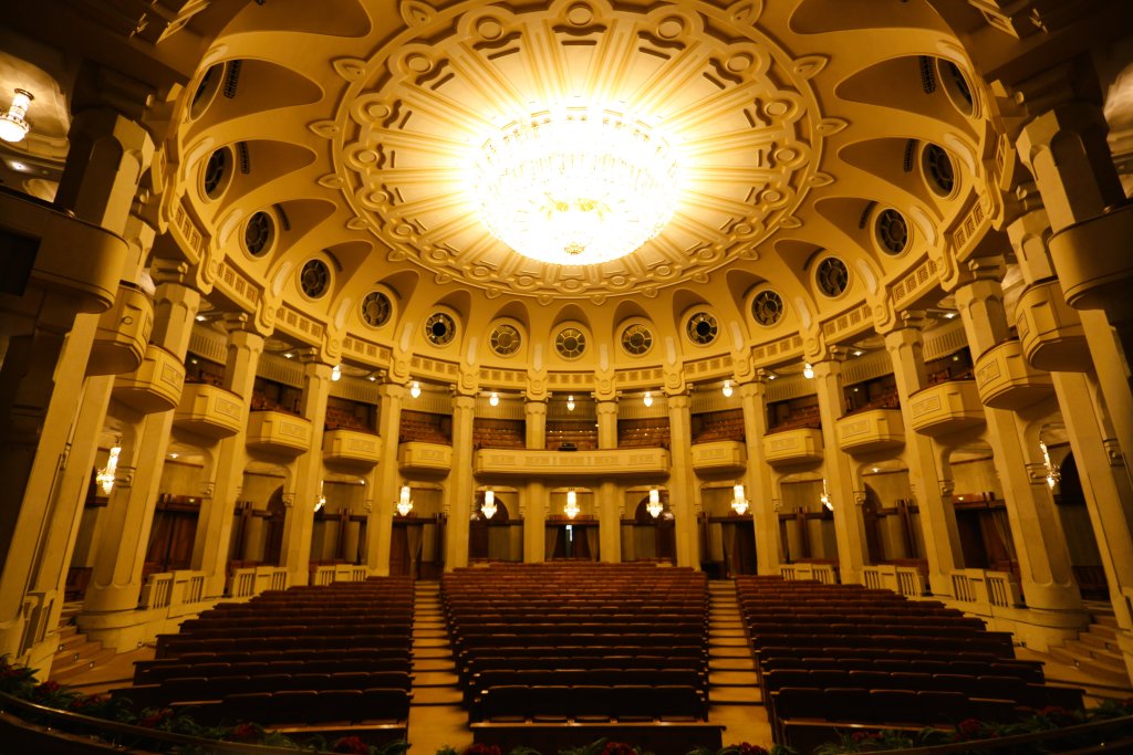 The Rosetti Hall, inside the Palace of the Parliament, the 2nd largest administrative building in the world.