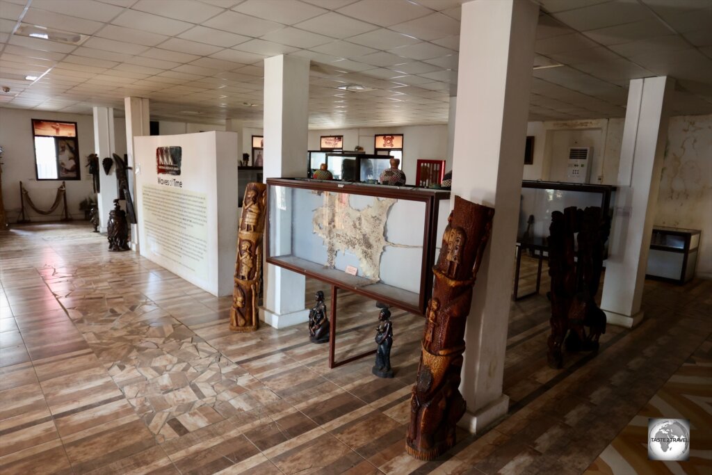 A view of the ground floor of the Liberian National Museum, the only museum in Liberia.