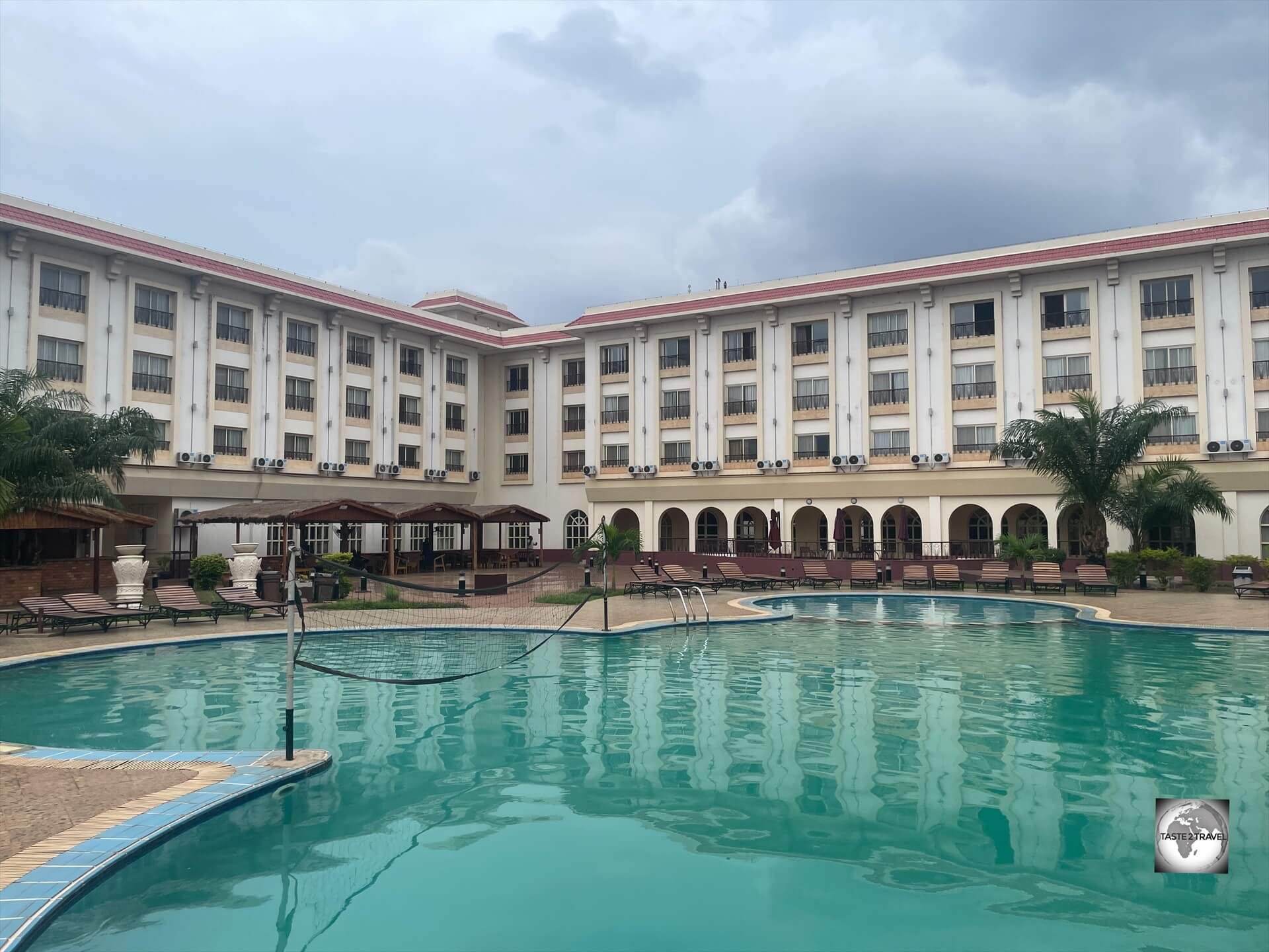 A view of the Ledger Plaza Bangui, which was funded by the former Libyan dictator - Colonel Gaddafi.
