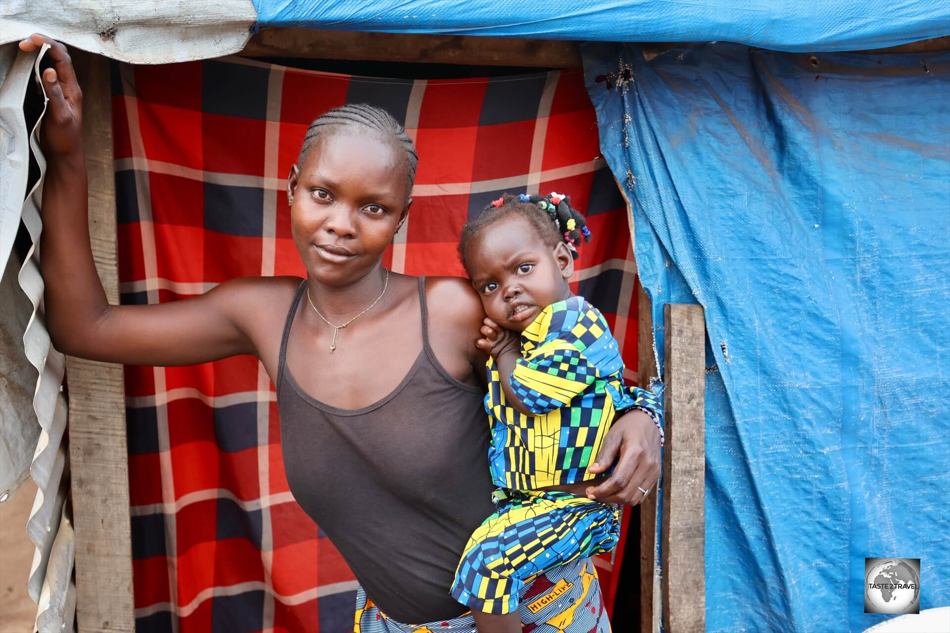 The refugees at "Camp île Bongo Soua" were made homeless when flood waters washed their homes away on nearby Bongo Soua Island.
