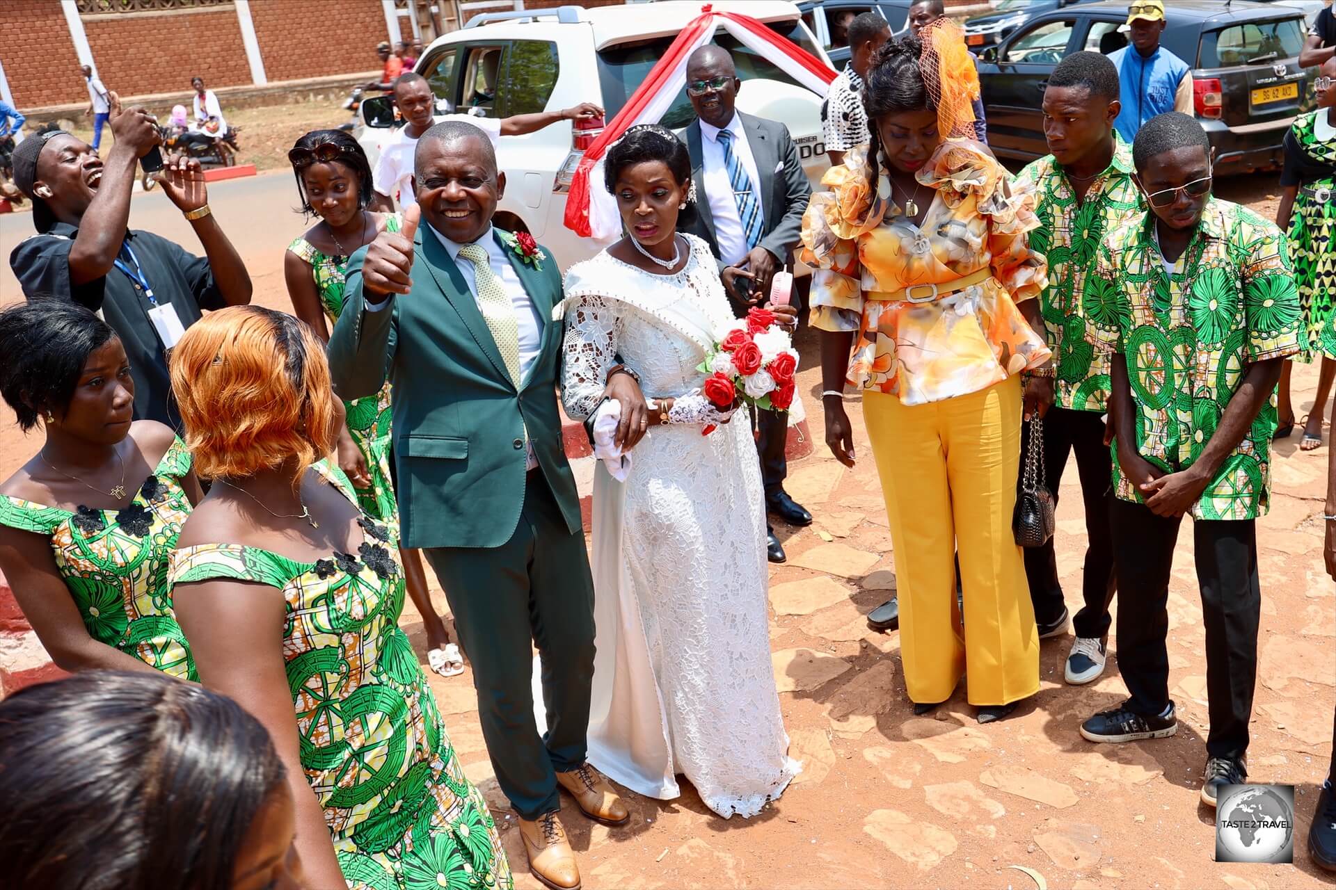 A traditional Christian wedding in Bangui, the capital of the Central African Republic.