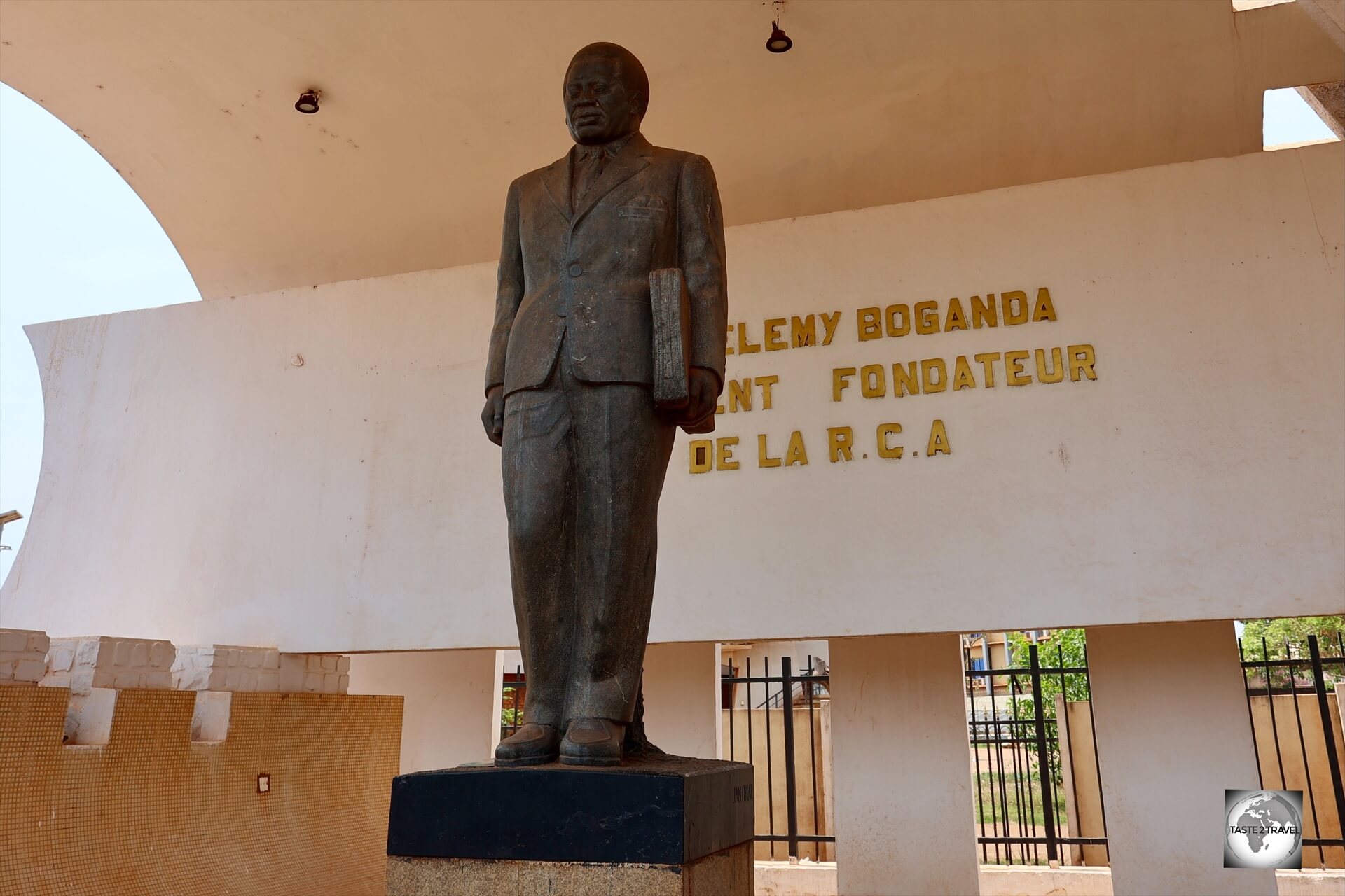 This monument in Bangui is dedicated to Barthélemy Boganda, leader of the CAR Independence movement and the first Premier of the CAR.