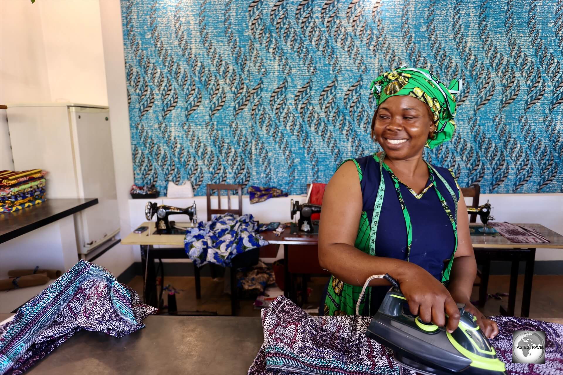 One of 14 female artisans at Ndara, who have been trained to manage the operation of the boutique.